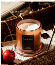 Jar Glass Candle Golden Bell